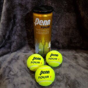Penn Tour One Premium Tennis Balls 3 Pack 80% Recycled Materials Extra-Duty Felt